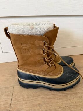 Sorel Caribou Waterproof Winter Snow Boots Men’s Size 11 Brown Black